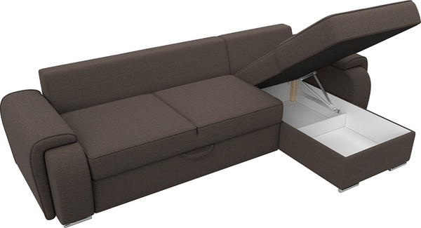 Изображение товара Диван угловой Лига Диванов Лига-025 правый / 122888 (рогожка амур коричневый)