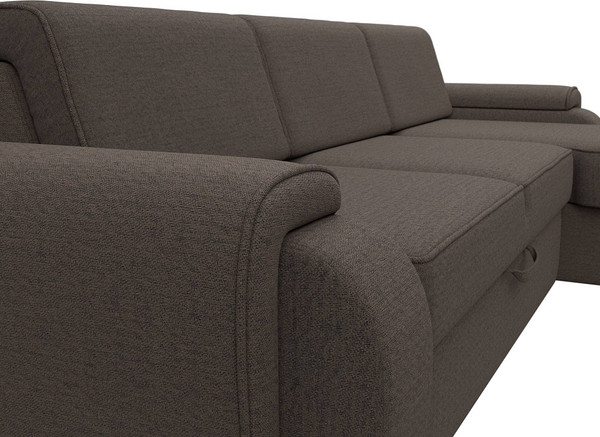 Изображение товара Диван угловой Лига Диванов Лига-025 правый / 122888 (рогожка амур коричневый)