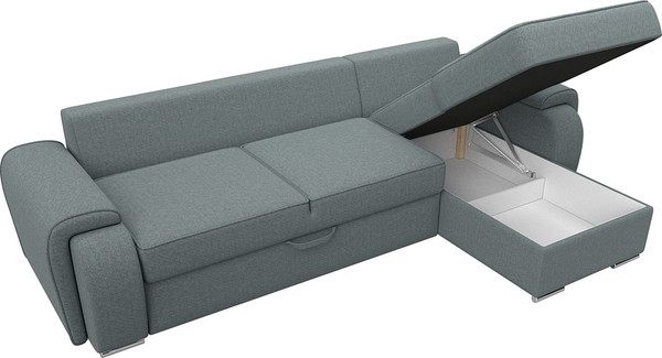 Изображение товара Диван угловой Лига Диванов Лига-025 правый / 122889 (рогожка амур серый)