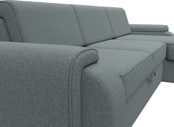 Изображение товара Диван угловой Лига Диванов Лига-025 правый / 122889 (рогожка амур серый)