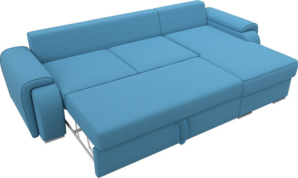 Изображение товара Диван угловой Лига Диванов Лига-025 правый / 123476 (рогожка амур голубой)