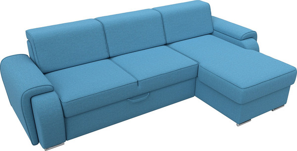 Изображение товара Диван угловой Лига Диванов Лига-025 правый / 123476 (рогожка амур голубой)