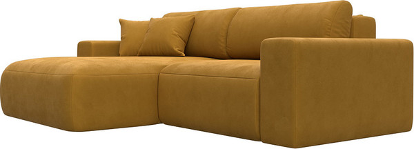 Изображение товара Диван угловой Лига Диванов Лига-036 НПБ Классик левый / 127724L (велюр Brut 10 желтый)