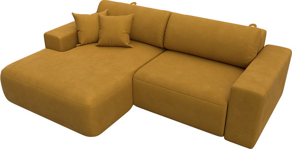 Изображение товара Диван угловой Лига Диванов Лига-036 НПБ Классик левый / 127724L (велюр Brut 10 желтый)