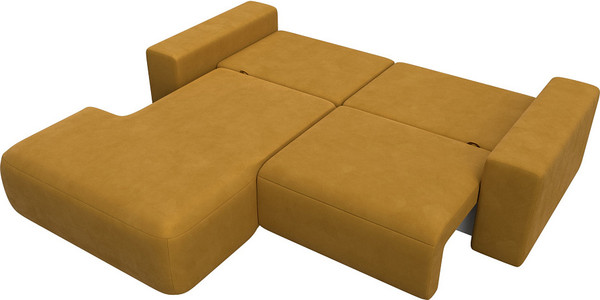 Изображение товара Диван угловой Лига Диванов Лига-036 НПБ Классик левый / 127724L (велюр Brut 10 желтый)