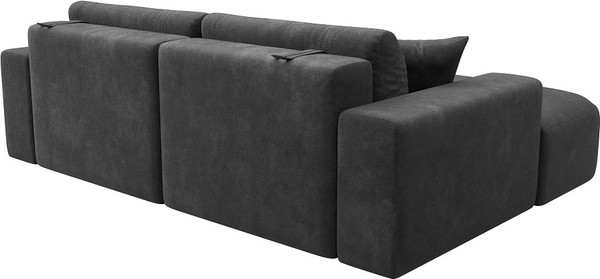 Изображение товара Диван угловой Лига Диванов Лига-036 НПБ Классик левый / 127725L (велюр Brut 16 темно-серый)