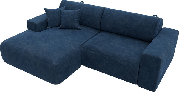 Изображение товара Диван угловой Лига Диванов Лига-036 НПБ Классик левый / 127727L (велюр Brut 11 синий)