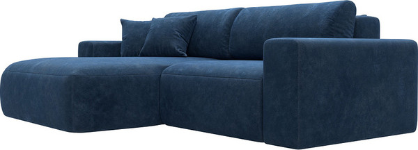 Изображение товара Диван угловой Лига Диванов Лига-036 НПБ Классик левый / 127727L (велюр Brut 11 синий)