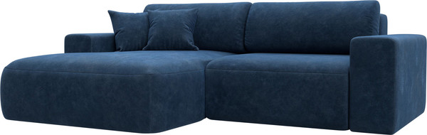Изображение товара Диван угловой Лига Диванов Лига-036 НПБ Классик левый / 127727L (велюр Brut 11 синий)