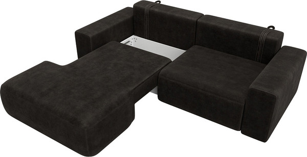 Изображение товара Диван угловой Лига Диванов Лига-036 НПБ Классик левый / 127728L (велюр Brut 17 коричневый)