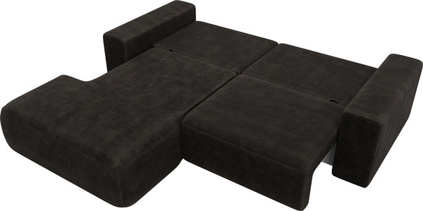 Изображение товара Диван угловой Лига Диванов Лига-036 НПБ Классик левый / 127728L (велюр Brut 17 коричневый)