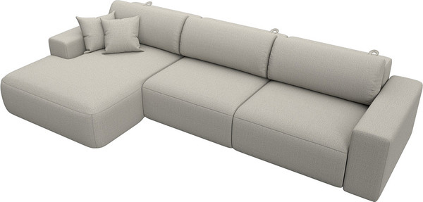 Изображение товара Диван угловой Лига Диванов Лига-036 НПБ Классик Лонг левый / 125462L (рогожка амур бежевый)