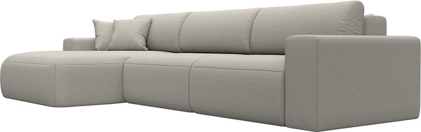 Изображение товара Диван угловой Лига Диванов Лига-036 НПБ Классик Лонг левый / 125462L (рогожка амур бежевый)