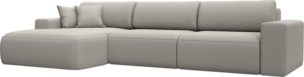 Изображение товара Диван угловой Лига Диванов Лига-036 НПБ Классик Лонг левый / 125462L (рогожка амур бежевый)