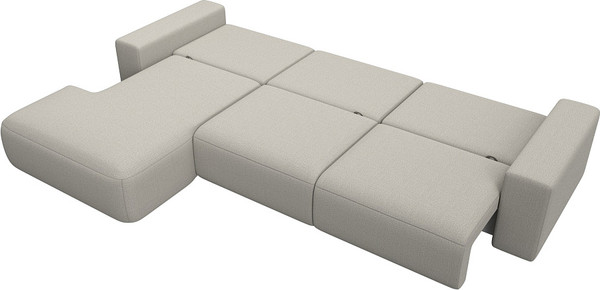 Изображение товара Диван угловой Лига Диванов Лига-036 НПБ Классик Лонг левый / 125462L (рогожка амур бежевый)