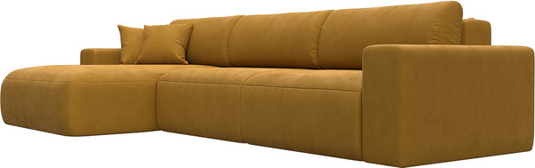 Изображение товара Диван угловой Лига Диванов Лига-036 НПБ Классик Лонг левый / 127784L (велюр Brut 10 желтый)