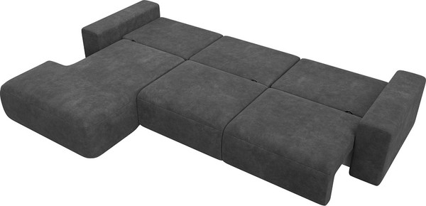 Изображение товара Диван угловой Лига Диванов Лига-036 НПБ Классик Лонг левый / 127785L (велюр Brut 16 темно-серый)
