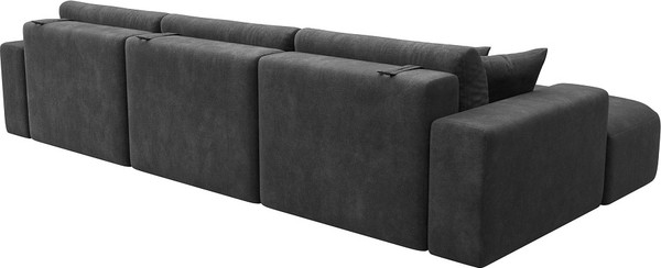 Изображение товара Диван угловой Лига Диванов Лига-036 НПБ Классик Лонг левый / 127785L (велюр Brut 16 темно-серый)