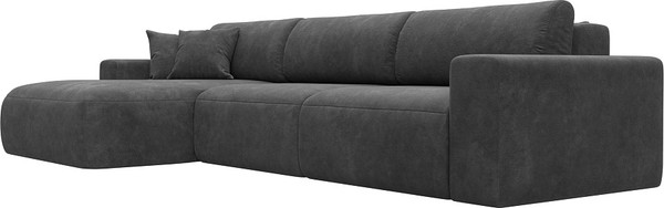 Изображение товара Диван угловой Лига Диванов Лига-036 НПБ Классик Лонг левый / 127785L (велюр Brut 16 темно-серый)