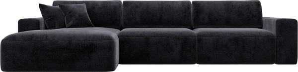 Изображение товара Диван угловой Лига Диванов Лига-036 НПБ Классик Лонг левый / 127803L (велюр Tower 11 темно-серый)