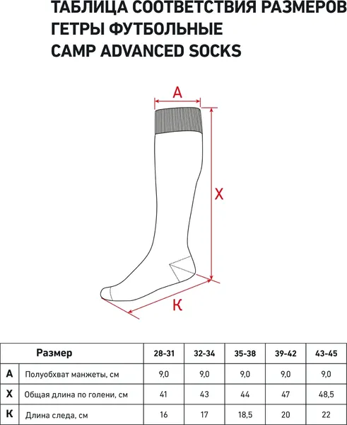Изображение товара Гетры футбольные Jogel Camp Advanced Socks / JC1GA0324.91 (р.39-42, серый/белый)