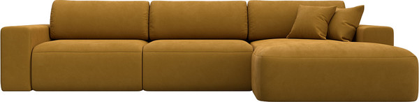 Изображение товара Диван угловой Лига Диванов Лига-036 НПБ Классик Лонг правый / 127784 (велюр Brut 10 желтый)