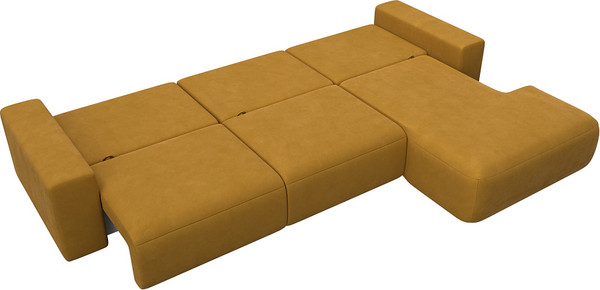 Изображение товара Диван угловой Лига Диванов Лига-036 НПБ Классик Лонг правый / 127784 (велюр Brut 10 желтый)