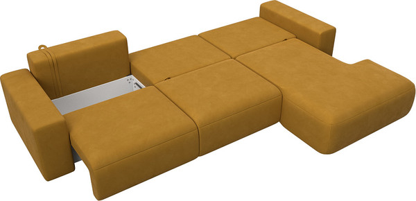 Изображение товара Диван угловой Лига Диванов Лига-036 НПБ Классик Лонг правый / 127784 (велюр Brut 10 желтый)