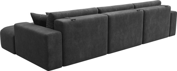 Изображение товара Диван угловой Лига Диванов Лига-036 НПБ Классик Лонг правый / 127785 (велюр Brut 16 темно-серый)