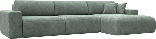 Изображение товара Диван угловой Лига Диванов Лига-036 НПБ Классик Лонг правый / 127786 (велюр Brut 08 зеленый)