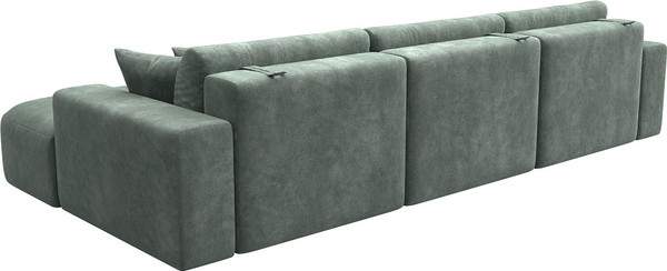 Изображение товара Диван угловой Лига Диванов Лига-036 НПБ Классик Лонг правый / 127786 (велюр Brut 08 зеленый)