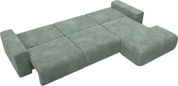 Изображение товара Диван угловой Лига Диванов Лига-036 НПБ Классик Лонг правый / 127786 (велюр Brut 08 зеленый)