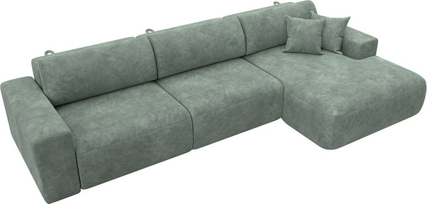 Изображение товара Диван угловой Лига Диванов Лига-036 НПБ Классик Лонг правый / 127786 (велюр Brut 08 зеленый)
