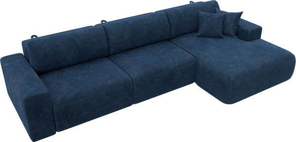 Изображение товара Диван угловой Лига Диванов Лига-036 НПБ Классик Лонг правый / 127787 (велюр Brut 11 синий)