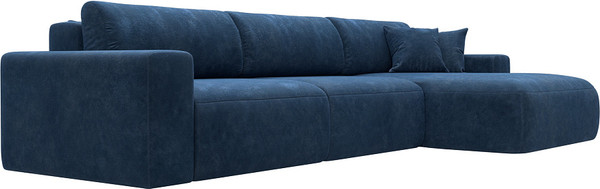 Изображение товара Диван угловой Лига Диванов Лига-036 НПБ Классик Лонг правый / 127787 (велюр Brut 11 синий)