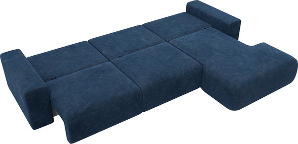 Изображение товара Диван угловой Лига Диванов Лига-036 НПБ Классик Лонг правый / 127787 (велюр Brut 11 синий)