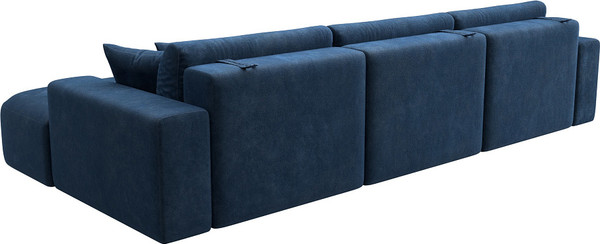 Изображение товара Диван угловой Лига Диванов Лига-036 НПБ Классик Лонг правый / 127787 (велюр Brut 11 синий)