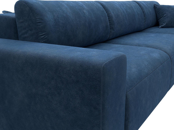 Изображение товара Диван угловой Лига Диванов Лига-036 НПБ Классик Лонг правый / 127787 (велюр Brut 11 синий)