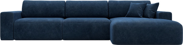 Изображение товара Диван угловой Лига Диванов Лига-036 НПБ Классик Лонг правый / 127787 (велюр Brut 11 синий)