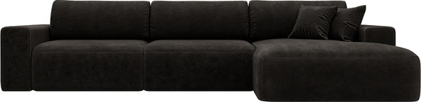 Изображение товара Диван угловой Лига Диванов Лига-036 НПБ Классик Лонг правый / 127788 (велюр Brut 17 коричневый)