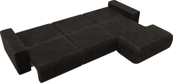 Изображение товара Диван угловой Лига Диванов Лига-036 НПБ Классик Лонг правый / 127788 (велюр Brut 17 коричневый)