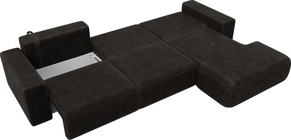 Изображение товара Диван угловой Лига Диванов Лига-036 НПБ Классик Лонг правый / 127788 (велюр Brut 17 коричневый)