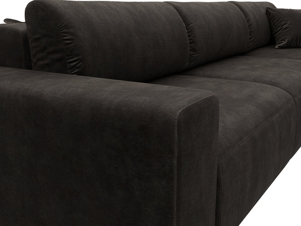 Изображение товара Диван угловой Лига Диванов Лига-036 НПБ Классик Лонг правый / 127788 (велюр Brut 17 коричневый)