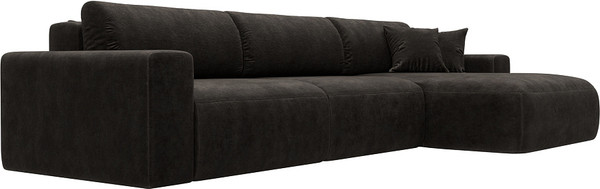 Изображение товара Диван угловой Лига Диванов Лига-036 НПБ Классик Лонг правый / 127788 (велюр Brut 17 коричневый)