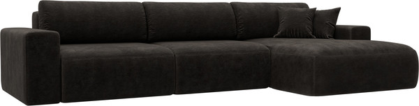 Изображение товара Диван угловой Лига Диванов Лига-036 НПБ Классик Лонг правый / 127788 (велюр Brut 17 коричневый)