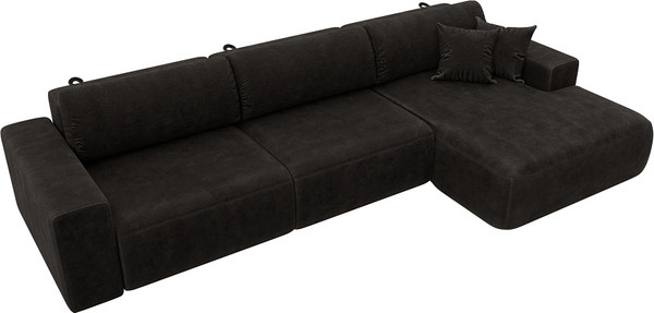 Изображение товара Диван угловой Лига Диванов Лига-036 НПБ Классик Лонг правый / 127788 (велюр Brut 17 коричневый)