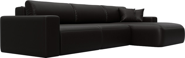 Изображение товара Диван угловой Лига Диванов Лига-036 НПБ Классик Лонг правый / 127790 (экокожа Grifon 12 коричневый)