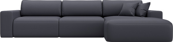 Изображение товара Диван угловой Лига Диванов Лига-036 НПБ Классик Лонг правый / 127793 (экокожа Grifon 15 серый)