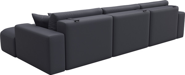 Изображение товара Диван угловой Лига Диванов Лига-036 НПБ Классик Лонг правый / 127793 (экокожа Grifon 15 серый)