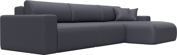 Изображение товара Диван угловой Лига Диванов Лига-036 НПБ Классик Лонг правый / 127793 (экокожа Grifon 15 серый)